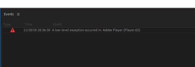 player63 low level exception while trying to playback.png